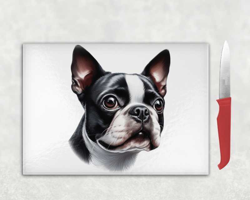 Boston Terrier Dog Chopping Board