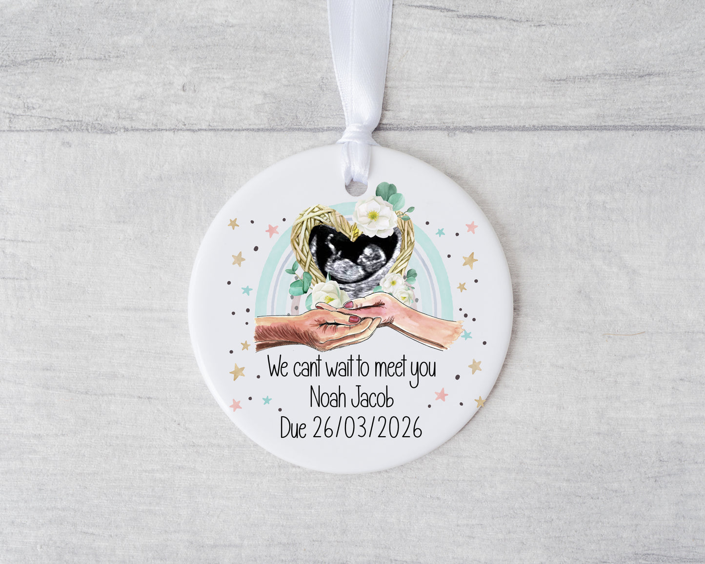 Personalised Baby arrival Ornament – Boy