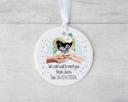 Personalised Baby arrival Ornament – Boy