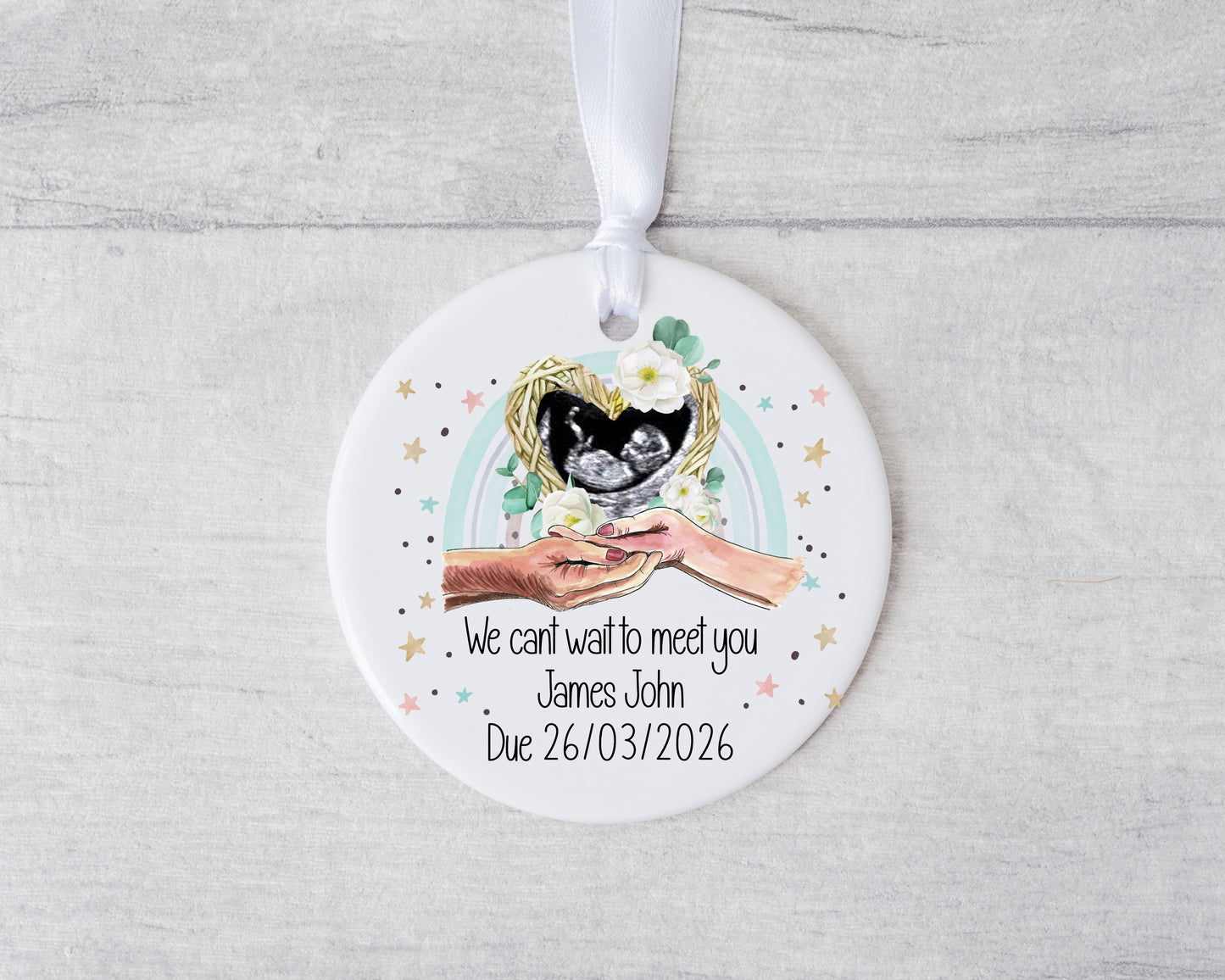 Personalised Baby arrival Ornament – Boy