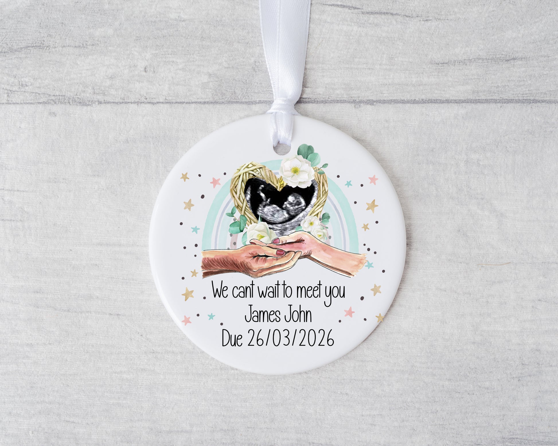 Personalised Baby arrival Ornament – Boy