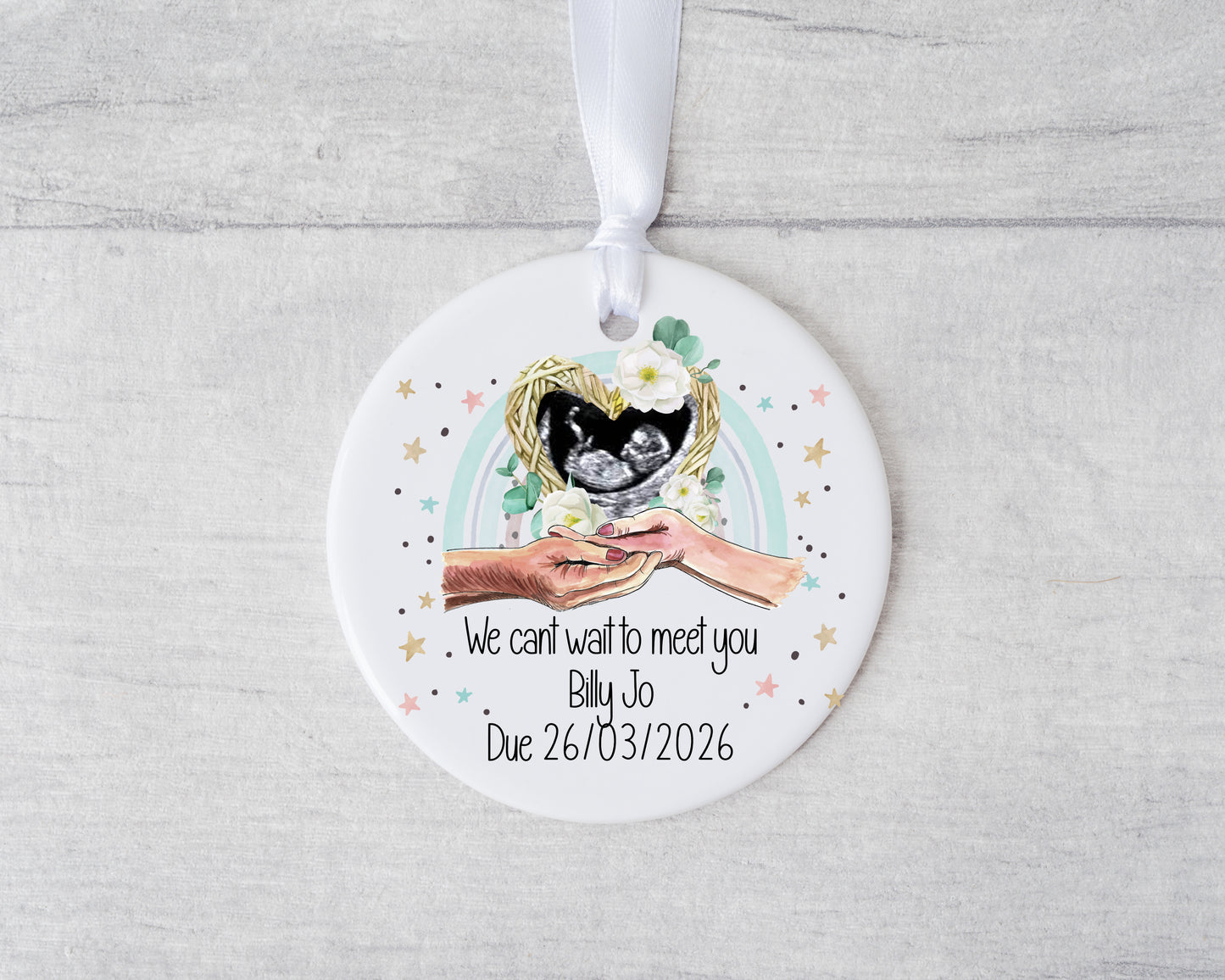 Personalised Baby arrival Ornament – Boy