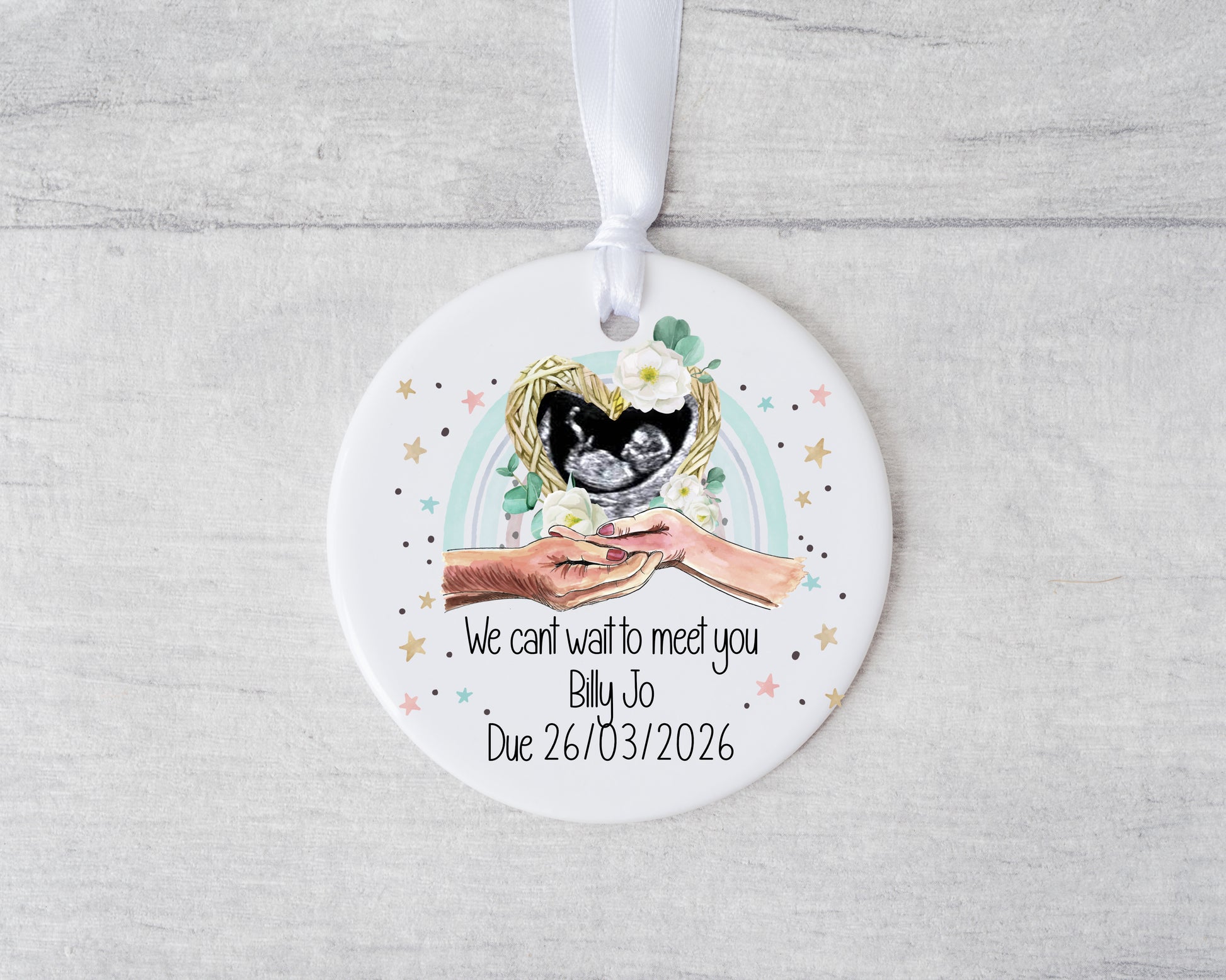 Personalised Baby arrival Ornament – Boy