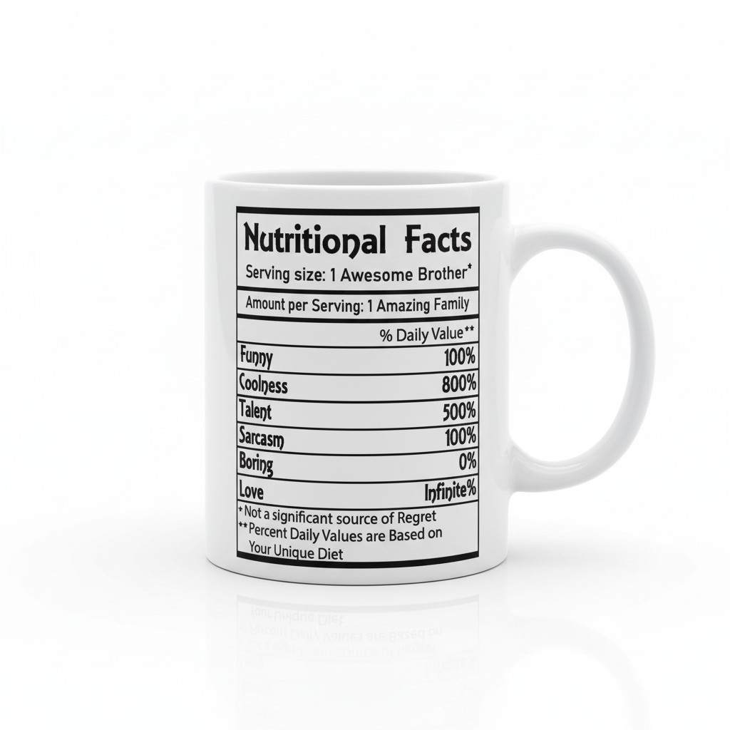 Brother Nutritional Facts Mug