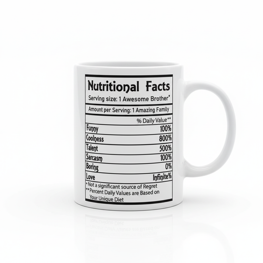 Brother Nutritional Facts Mug