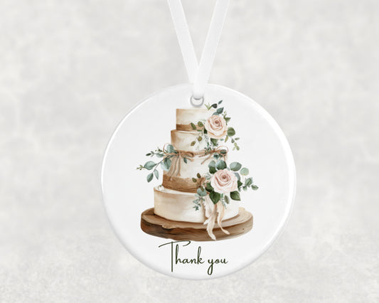 Wedding Cake Hanging Ornament