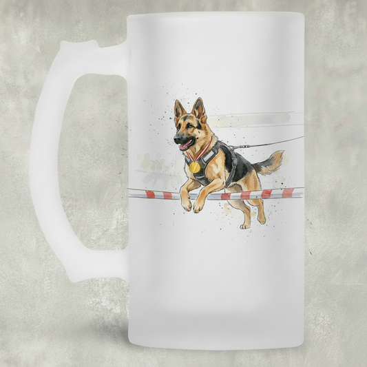 Canicross GSD Finish Line Medal Tankard
