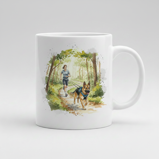 Canicross GSD Runner in Woodland Mug