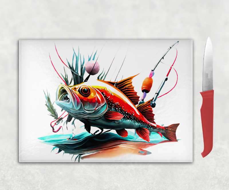 Fishing Chopping Board – Unique Gift for Fishing Lovers & Anglers