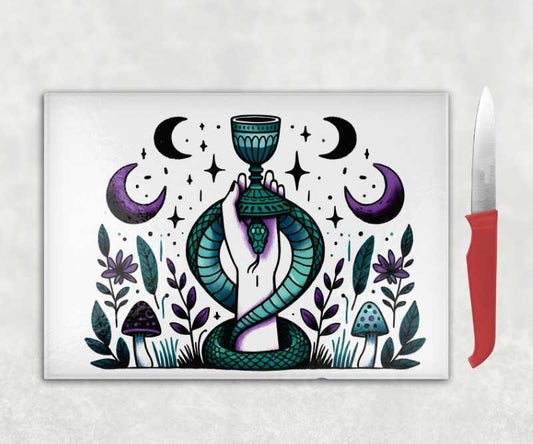 Snake & Chalice Chopping Board