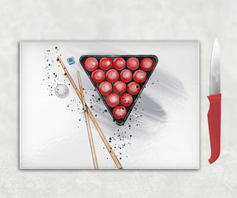 Snooker Glass Chopping Board