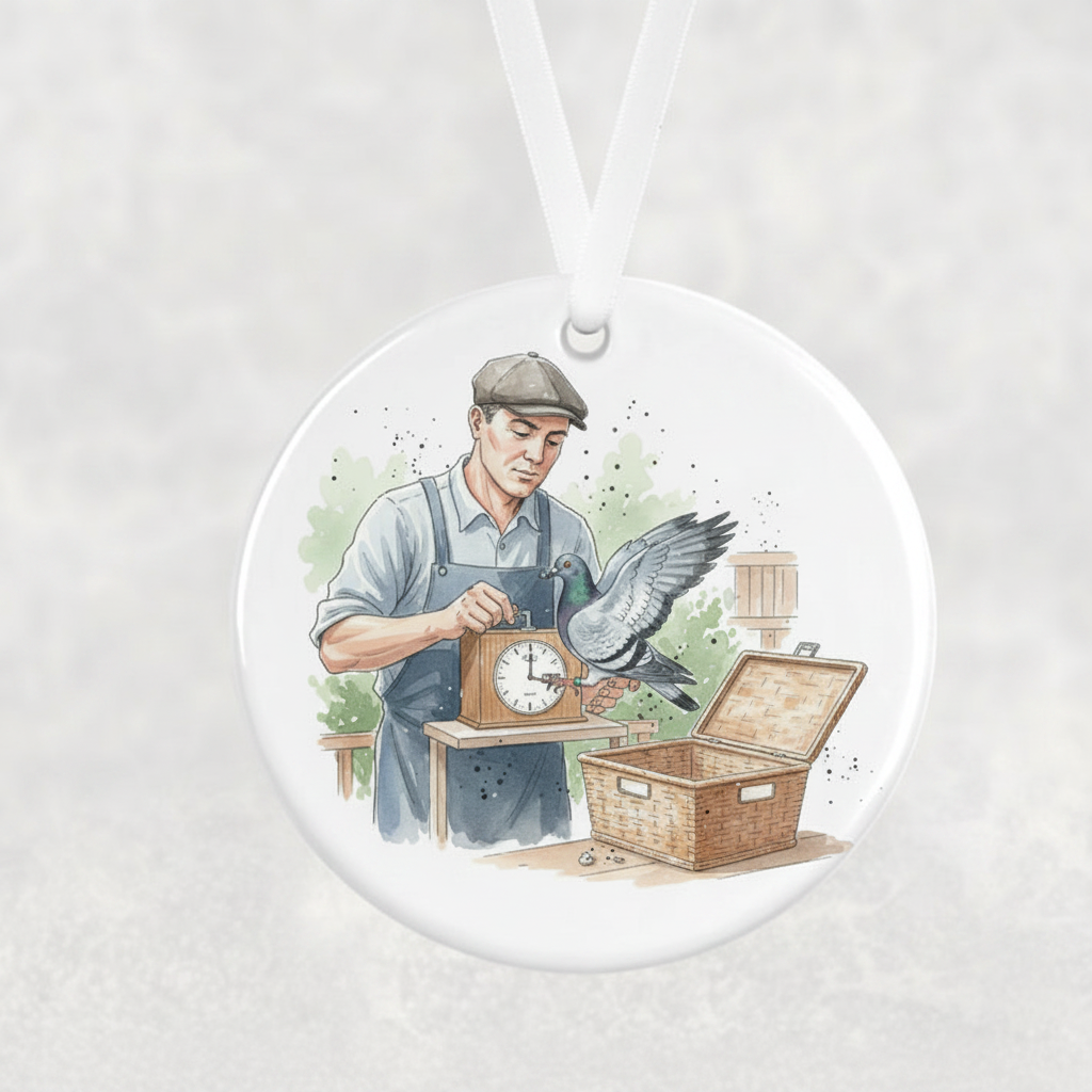 Clocking In Scene Ornament