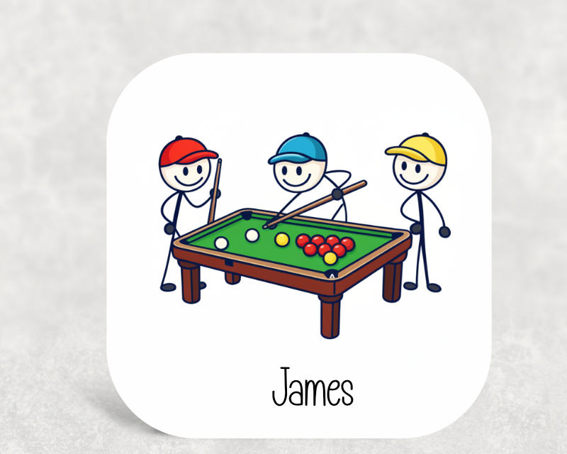 Snooker Gifts Personalised Coaster