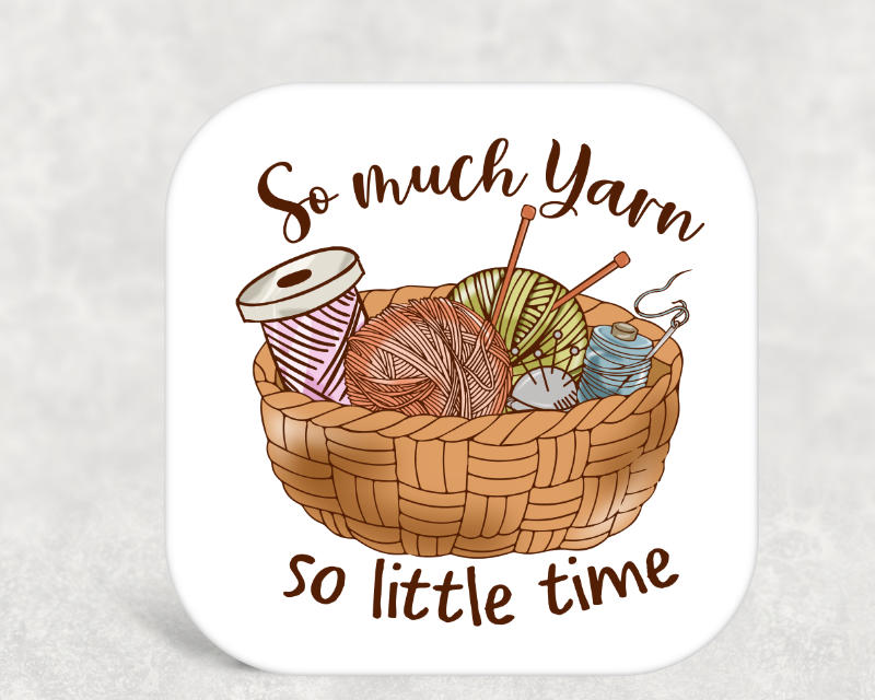 Time to Unwind Knitting Coaster