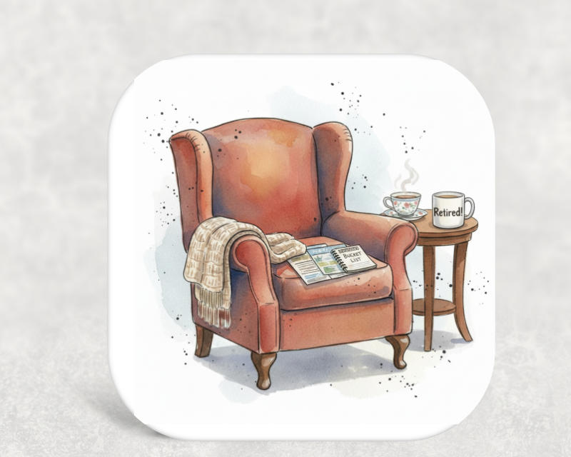 Retirement Armchair Coaster