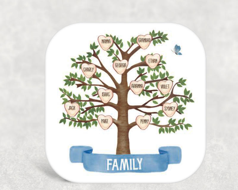 Family Tree Personalised Coaster