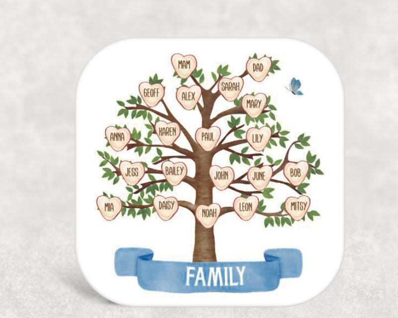 Family Tree Personalised Coaster