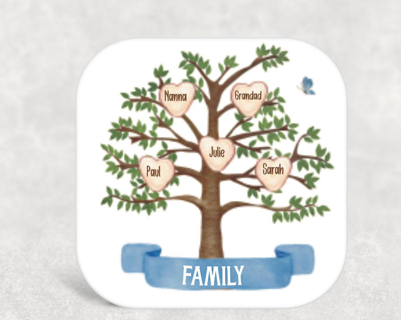 Family Tree Personalised Coaster