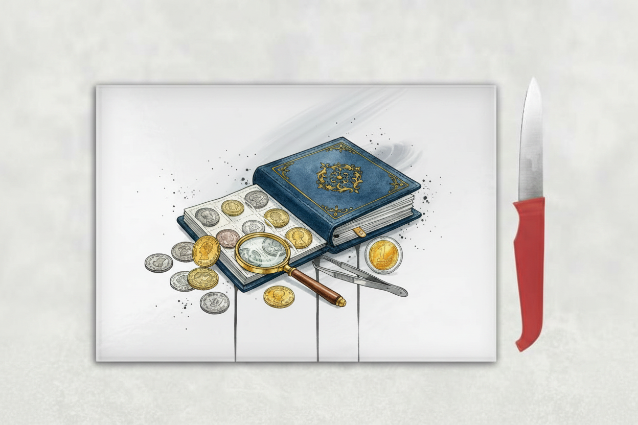 Coin Collecting Chopping Board