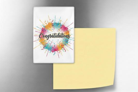 Congratulations Magnet Design 2 - Pink Portrait