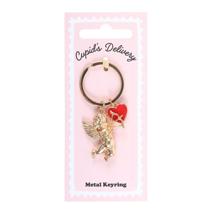 Cupid's Delivery Metal Keyring