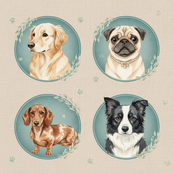 Dog breeds no frame
