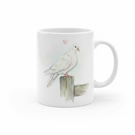 Thinking of You – Dove & Heart Sympathy Mug