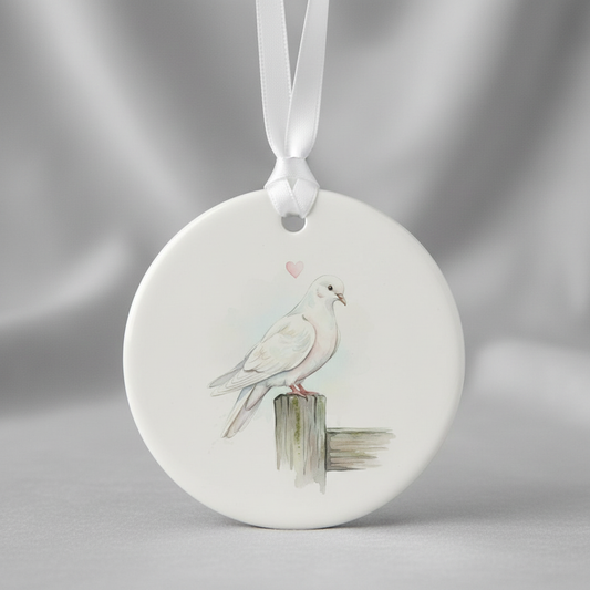 Thinking of You – Dove & Heart Sympathy Hanging Ornament