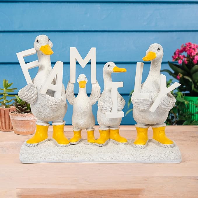 Duck Family Figurine – Garden & Home Ornament