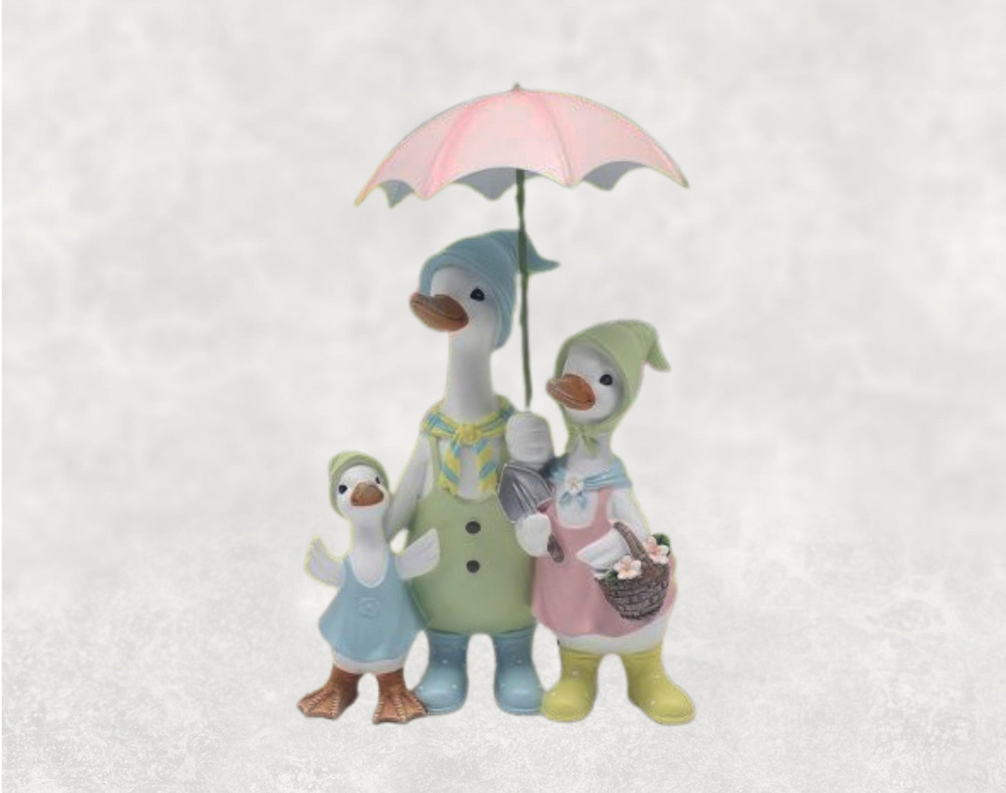 Rainy Day Duck Family Figurine