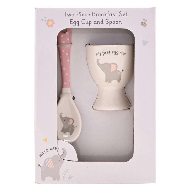 My First Egg Cup & Spoon Set – Pink (Girl)