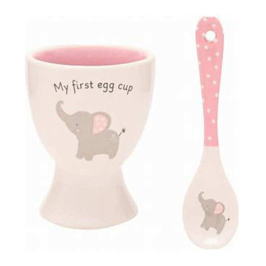 My First Egg Cup & Spoon Set – Pink (Girl)
