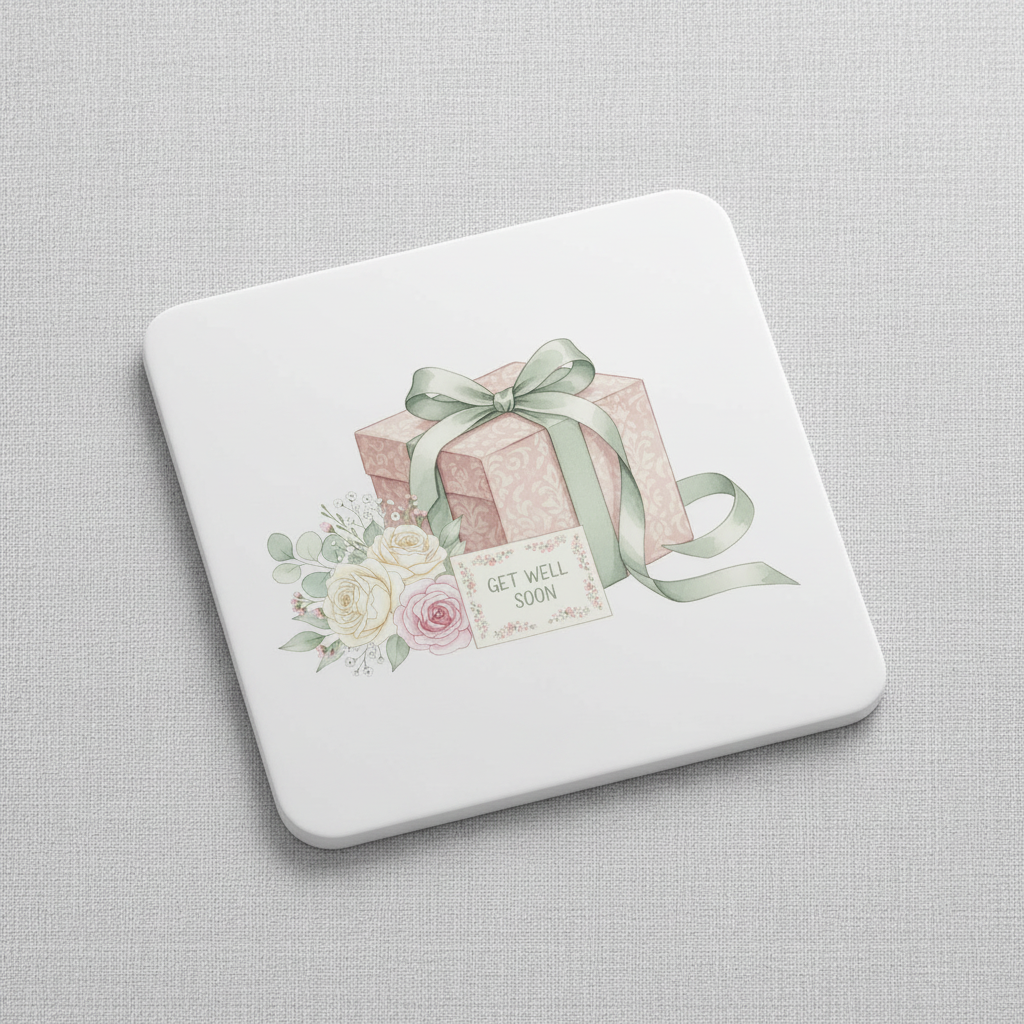 Get Well Soon Coaster – Female Gift