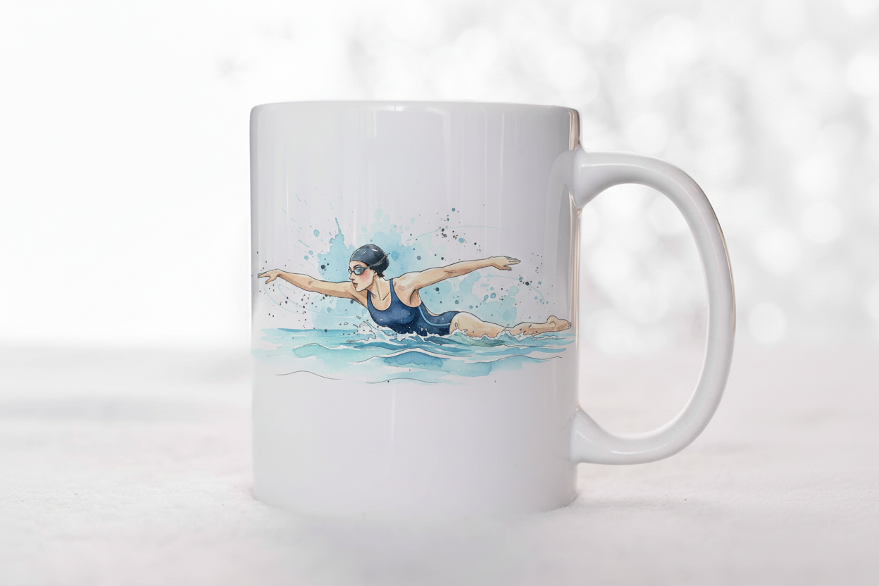 Female Swimmer in Lane Mug