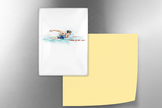 Female Swimmer in Lane Fridge Magnet