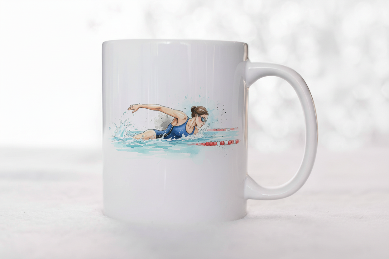Female Swimmer Mug