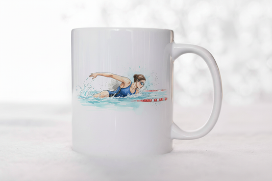 Female Swimmer Mug