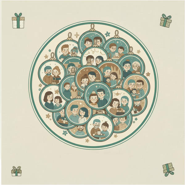 Flat Circle Photo Ornaments Tile