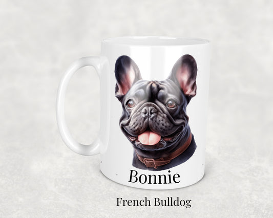 French Bulldog Mug featuring a detailed illustration of a charming and playful French Bulldog dog