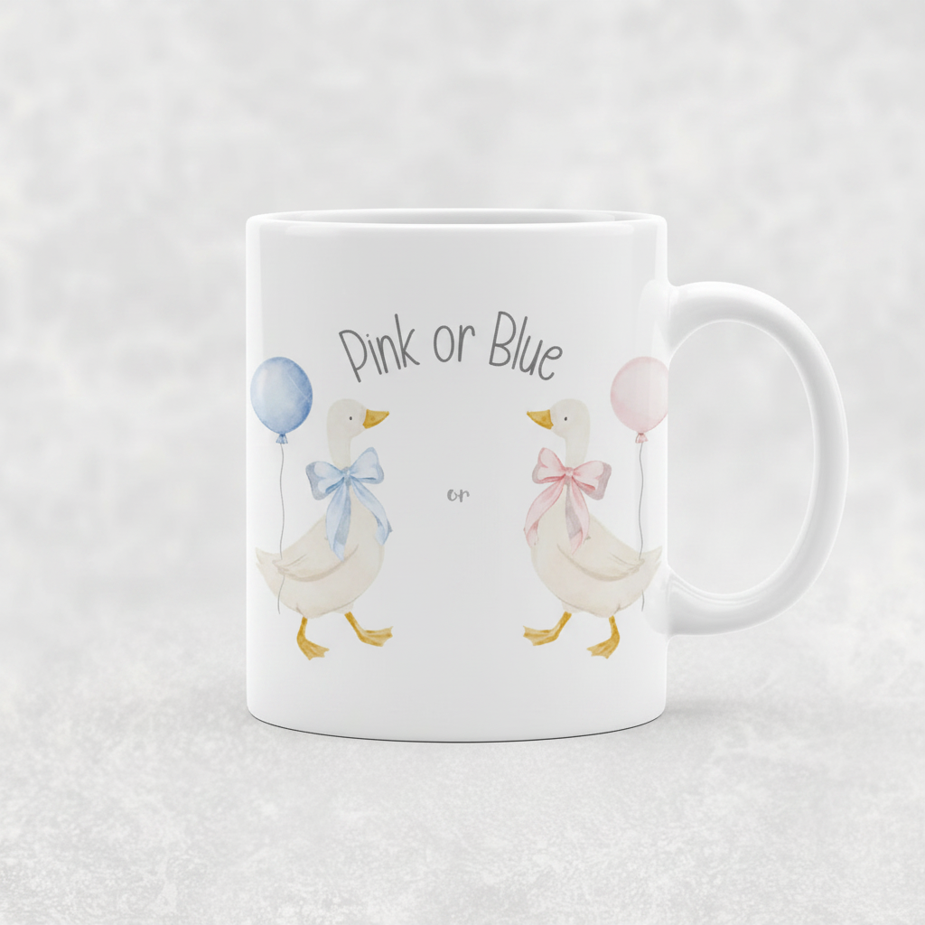 Gender Reveal – Pink or Blue Geese Mug