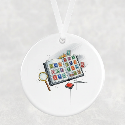 Stamp Collecting Hanging Ornament