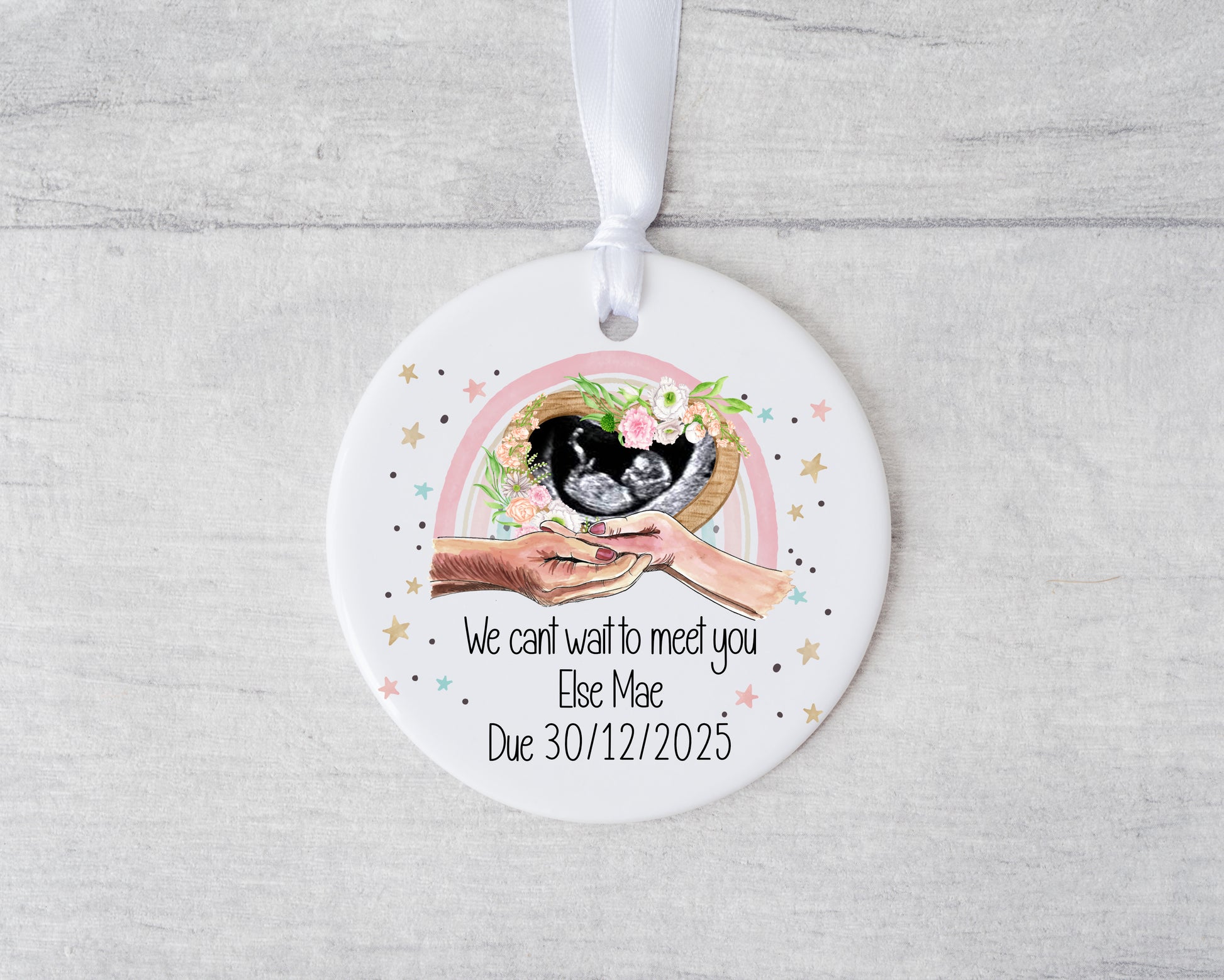 Personalised Baby girl Hanging Ornament