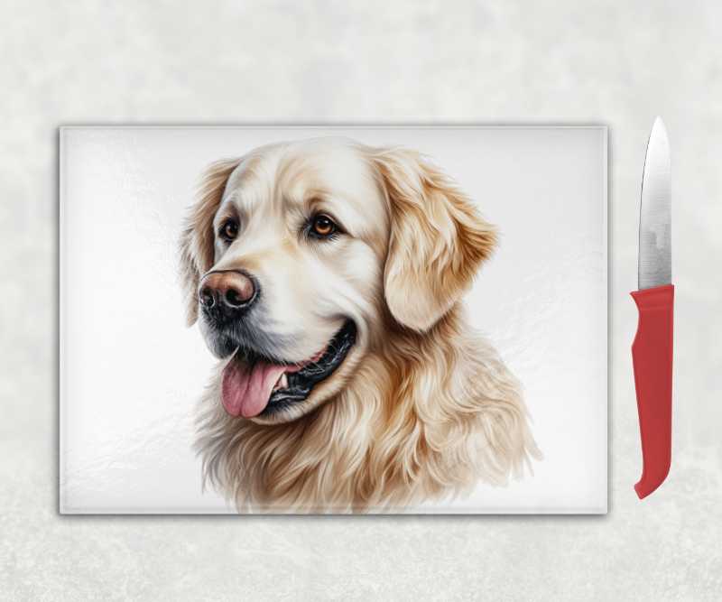 Golden Retriever Dog Chopping Board
