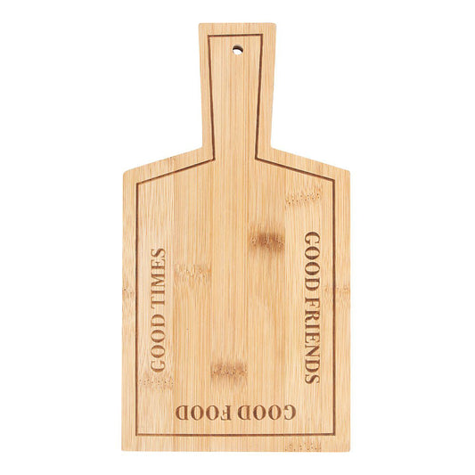 Good Times Good Friends Good Food Bamboo Serving Board