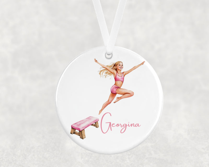 Gymnastics Personalised Hanging Ornament