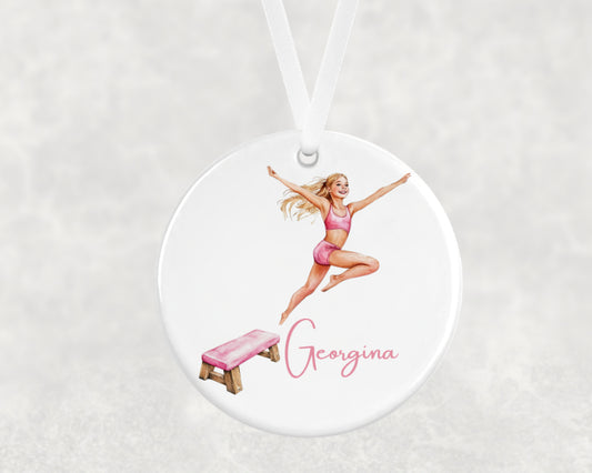 Gymnastics Personalised Hanging Ornament