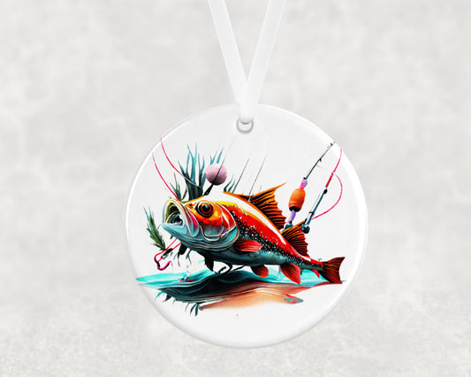 Fishing Hanging Ornament – Unique Gift for Fishing Lovers & Anglers