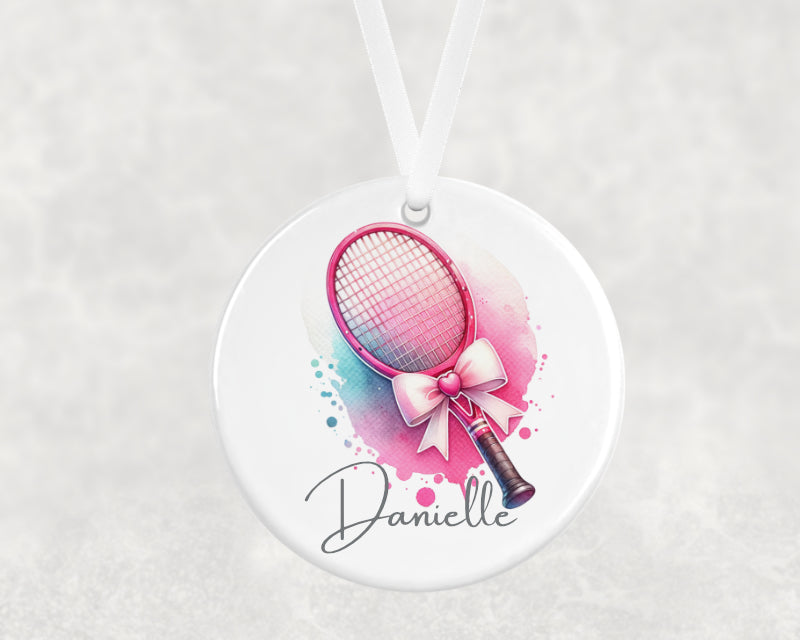 Tennis Hanging Ornament Personalised