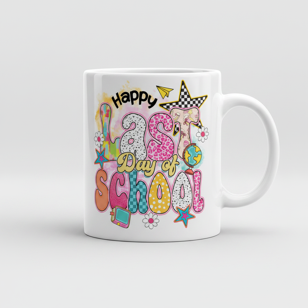 Happy Last Day of School Mug – Fun End of Term Teacher Gift