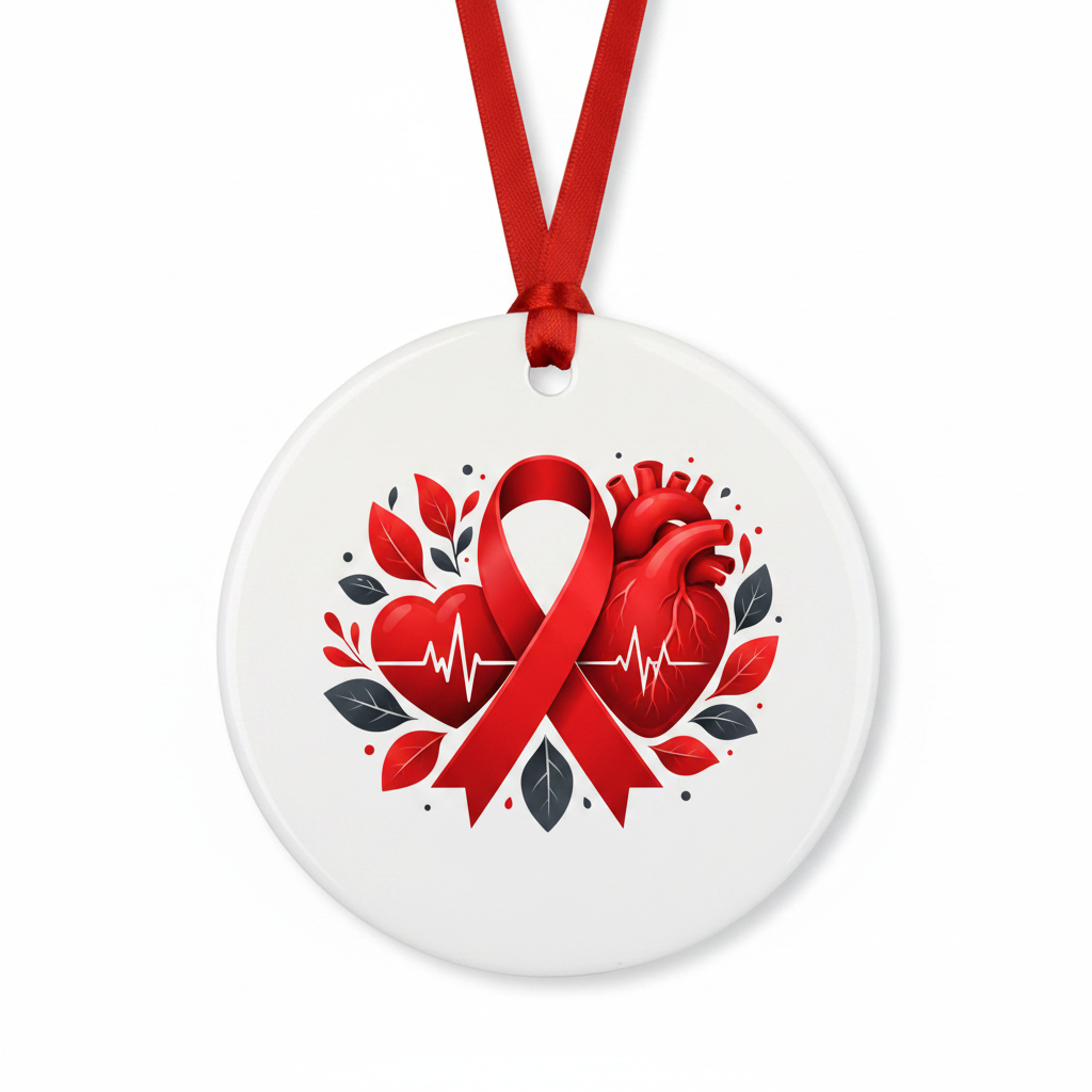Heart Disease Ornament Mockup